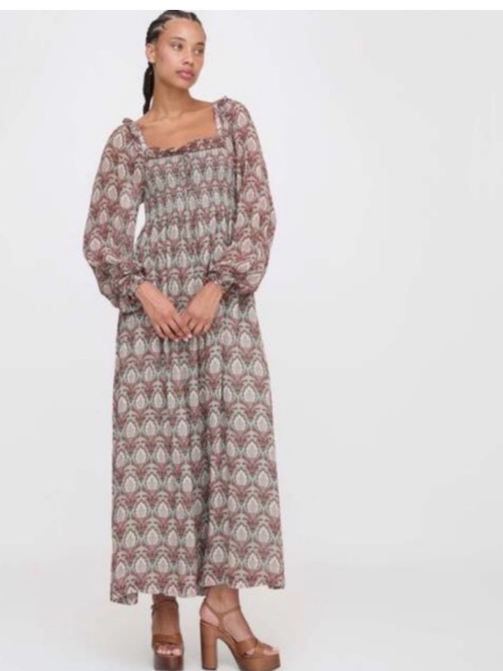 Hill House Scarlett Nap Dress - Sage Pinecone Size Small